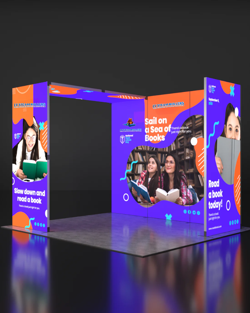 Foldable SEG Backlit Exhibition Display - Model 2